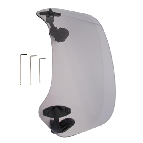 Universial Motorcycle Windshield Extension Wind Deflector Gray, Fits for Motobikes, Clip On Windscreen Windshield Extension Spoiler Air Deflector - color: Gray