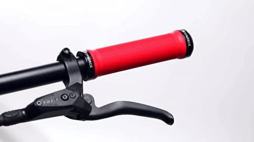 Dymoece Bike Handlebar Grips,Bicycle Handle Grip Ergonomic Design Dual Lock-on for Mountain Bike MTB BMX Foldable Downhill - color: Red