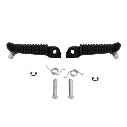 TCMT Front Foot Pegs Footrests Fit For Yamaha YZF R1 1998-25 YZF R6 2003-2020 YZF R6S 2003-2009 R1S R1M 2015-2024 Replace for 1KB-27461-00-00 - color: Sand Black