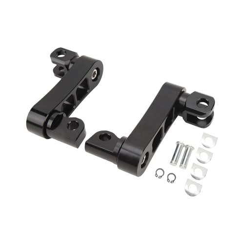 Floorboards Motorcycle Foot Peg Adjustable Rugged Extension Bracket For Touring For - color: Black