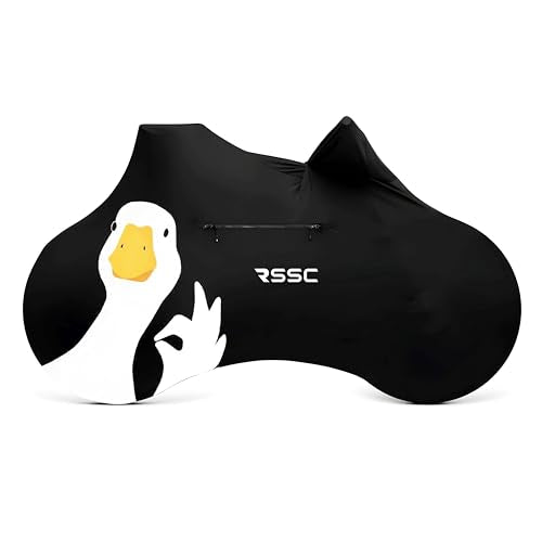 Bike Cover with 5 Zippers, Anti-Scratch Bicycle Storage Guard for Apartment & Garage, Fits Wall Hangers & Car Racks, Dust-Proof Full Protection for Most Bikes (Duck) - color: Duck