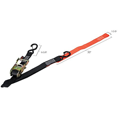 Extreme Max 5900.1145 Utility Ratchet Tie-Down Strap - 1.5", 2000 lbs., Pack of 2