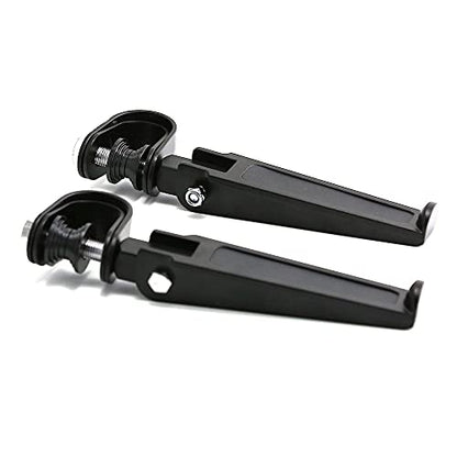 1”-1.25"(25mm-32mm) Universal Motorcycle Foldable Highway Antivibrate Engine Guard Crash Bars Foot Pegs for Harley Electra Glide Road King Street Glide (black) - color: black