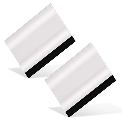 EHDIS Small Rubber Squeegee 3" Block Squeegee for Car Window Windshield,Film,Stickers,Decals and Vinyl Applicator,Kitchens, Glass, Shower,Counter Cleaning Tool, Pack of 2-White - size: 3 inch