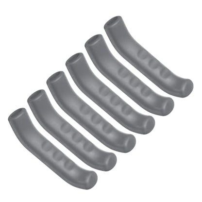 HARFINGTON 3 Pairs Bike Brake Lever Cover Silicone Brake Lever Grip Protector Anti-Slip Brake Handle Protection Covers Sleeve for Mountain Road Bike Cycling, Grey - color: Gray