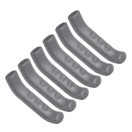 HARFINGTON 3 Pairs Bike Brake Lever Cover Silicone Brake Lever Grip Protector Anti-Slip Brake Handle Protection Covers Sleeve for Mountain Road Bike Cycling, Grey - color: Gray