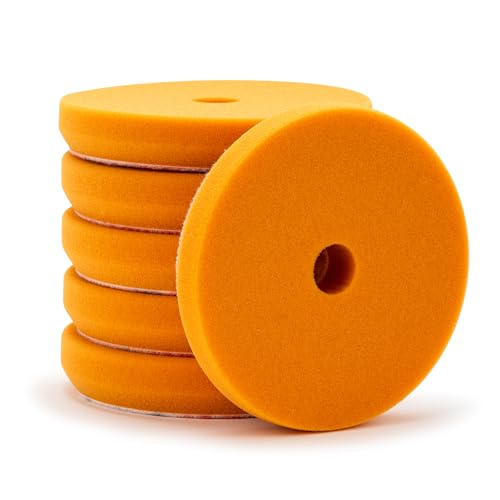 Griot's Garage Orange Foam Correcting Pads for Car Polishing and Detailing, Removes Light to Moderate Paint Defects, Durable, Machine-Washable, 12212, 5.5", Set of 6 - size: 5.5" Pads (Set of 6)