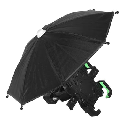 Waterproof Bike Handlebar Phone Holder with Umbrella for Motorcycles and Bicycles Compact Stable Clamp for Navigation and Outdoor Riding