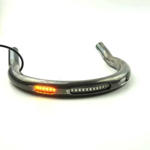 Retro Motorcycle Cafe Racer Rear Seat Frame Loop Upswept Hoop Three Lamp Holes with LED Strip Turn Singal Brake Tail Light (230mm Upswept Loop) - size: 230mm Upswept Loop