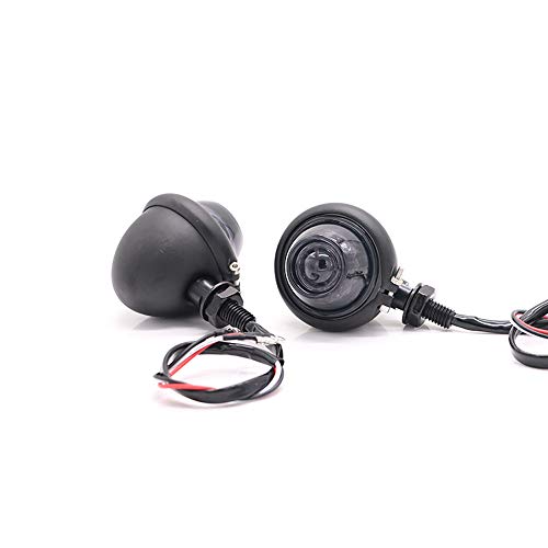 0951 Universal Motorbike LED Indicator Light Turn Signal (Black) - color: Black