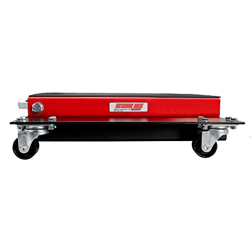 Extreme Max 5001.5059 Wide Motorcycle Scissor Jack with Dolly - 1100 lbs.
