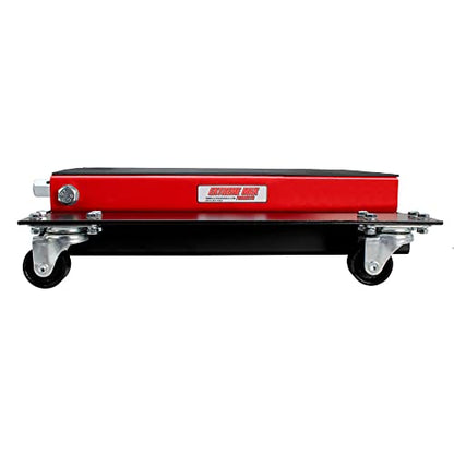 Extreme Max 5001.5059 Wide Motorcycle Scissor Jack with Dolly - 1100 lbs.