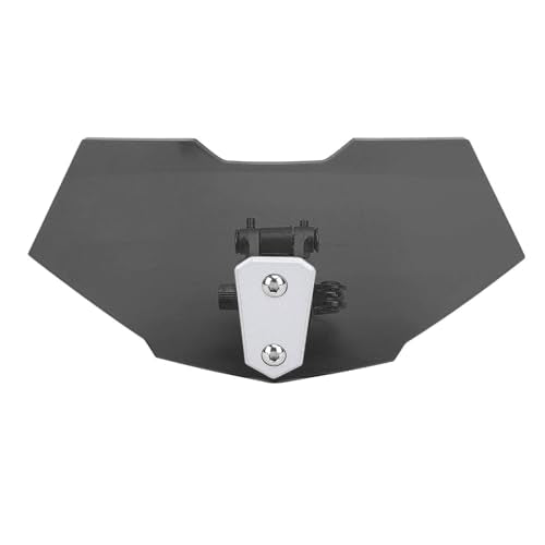 Motorcycle Acrylic Adjustable ClipOn Wind Deflector for Enhanced Comfort (Smoky Black) - size: Smoky Black