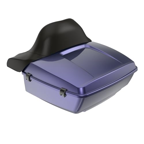 Advanblack King Tour Trunk Pack Compatible with Harley Touring CVO Road Glide, Street Glide, 2023.5 2024 2025 2026 Mounting Rack, Full Backrest & Trunk Liners (Purple Abyss) - color: Purple Abyss