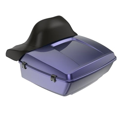 Advanblack King Tour Trunk Pack Compatible with Harley Touring CVO Road Glide, Street Glide, 2023.5 2024 2025 2026 Mounting Rack, Full Backrest & Trunk Liners (Purple Abyss) - color: Purple Abyss