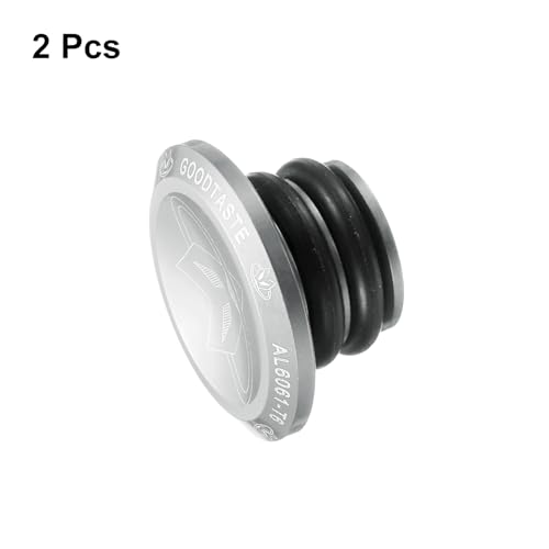 HARFINGTON Bar End Plugs Aluminum Handlebar End Caps Bike Plugs 0.57oz with Matching Rings for MTB Road BMX Fixed Gear Bike, Silver - color: Silver