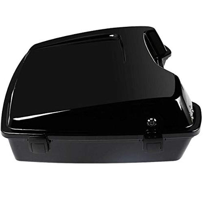 TCMT Black Latch 5.5" Razor Motorcycle Trunk Base Plate Fit For Harley Touring 1997-2013 Road King Road Glide Street Glide Electra Glide Pack - color: BLack Lacthes Trunk+Base Plate