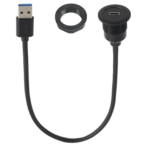 PENGLIN USB3.0 Male to USB-C Female Converter Adapter, USB-A to Type C Extension Cable Support Data Transfering and Charging for Car Dashboard Desktop(12 Inch) - size: Single Port