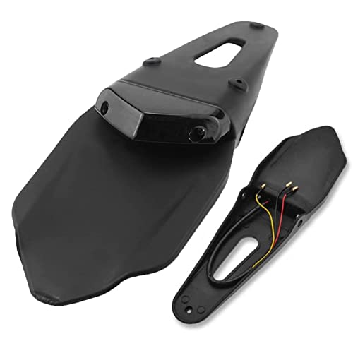 Universal Rear Fender With LED Motorcycle Brake Tail Light Fender for Off-road Motorcycle Dirt Bike (Smoke Lens) - size: NO.2-Smoke