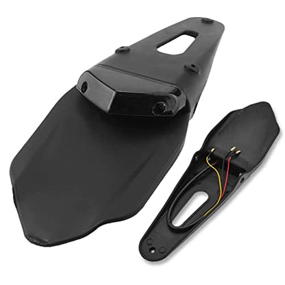 Universal Rear Fender With LED Motorcycle Brake Tail Light Fender for Off-road Motorcycle Dirt Bike (Smoke Lens) - size: NO.2-Smoke