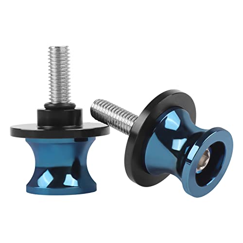 Worldmotop 2PCS 6MM M6 X1.25 Motorcycle Swing arm Spools Swingarm Spools Sliders Stand Screw Replacement for Kawasaki BMW Honda Suzuku Ducati (6MM-Blue) - size: 6MM-Blue