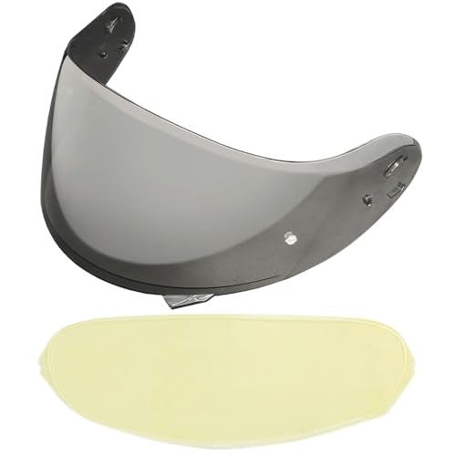 Neotec 2 Helmet Visor Replacement.CNS-3 Motorcycle Helmet Shield UV Protection Compatible with Neotec 2 (Light Black+Anti Fog Film) - color: Anti Fog Film+light Black