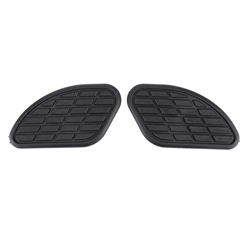 Motorcycle Fuel Tank Knee Pad, Vintage Tank Side Panels Protector Stickers Universal Gas Petrol Tank Knee Pads(Black) (Black) - color: Black