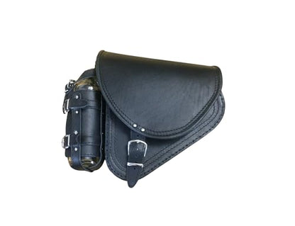 Diablo Black Swing Arm Bag Biker Bag Hardtail Frame compatible with Harley Davidson Fatboy Left Breakout Fat Bob Side HD Special Edition Side Bag