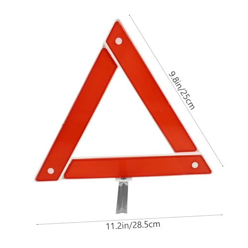 KOMBIUDA 2Pcs Auto Warning Triangle Compact Car Safety Tool Road Emergency Sign Reflective Warning Triangle for Vehicles Easy to Use Store