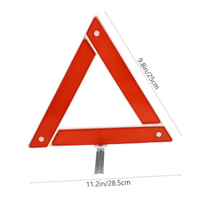 KOMBIUDA 2Pcs Auto Warning Triangle Compact Car Safety Tool Road Emergency Sign Reflective Warning Triangle for Vehicles Easy to Use Store