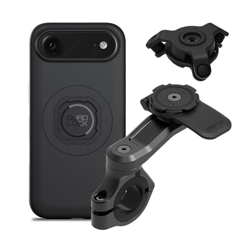 Quad Lock Motorcycle Handlebar Mount PRO Kit with Vibration Dampener and MAG Phone Case for iPhone 17 Air - size: iPhone 17 Air