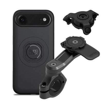 Quad Lock Motorcycle Handlebar Mount PRO Kit with Vibration Dampener and MAG Phone Case for iPhone 17 Air - size: iPhone 17 Air