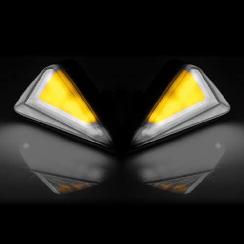 Three T FSFY Motorcycle Turn Signal Lights Indicators For Motorcycle, Scooter, Electrical Bike, Car, Amber & White Light Universal