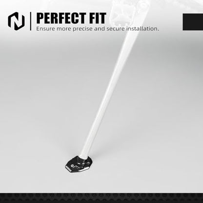 NICECNC Kickstand Foot Extension Pad & Puck, Motorcycle Stand Pad CNC Billet Aluminum Dirt Bike Compatible with KTM 125-530 XC XCW XCF XCF-W EXC EXC-F 2008-2023 Accessories, Black - color: black