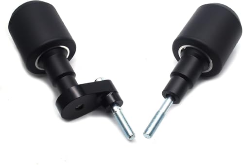 MZS Motorcycle Frame Sliders Compatible with YZF R6 YZF-R6 2008-2016, Falling Anti Crash Protector Guards No Cut Kits Aluminum Black - size: YZF-R6
