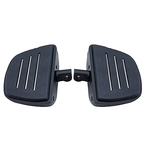 FATECIM Motorcycle Mini Floorboards Foot Pegs Pedals Rests with Male Mount Adapters for Harley Dyna Fat Bob Touring Road Glide Street Glide Sportster 883 Fat Boy Black - color: 4007-Black