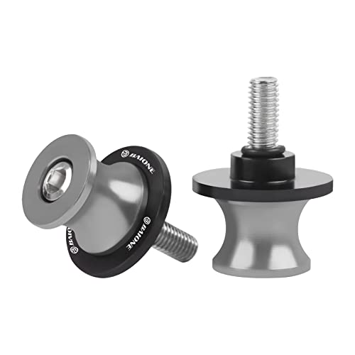 Worldmotop 6MM Swingarm Spools Sliders Replacement For Yamaha YZF R1 R3 R6 R25 R1000 (Titanium) - color: Titanium