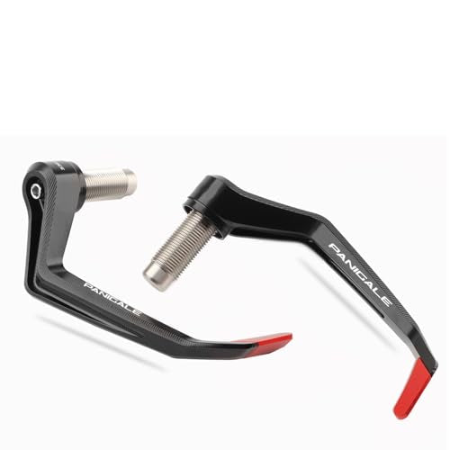 Motorcycle CNC Brake Clutch Levers Guard Protector For DUCATI PANIGALE V2 959 1199 899 1299 Handle Bar Grips Guard Black, red, titanium (Red) - color: Red