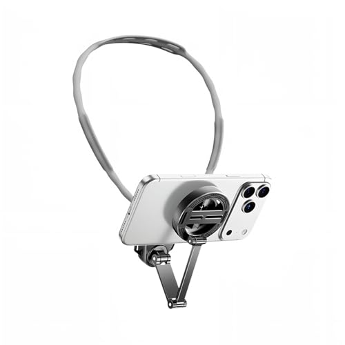Neck Phone Holder, 2-in-1 Magnetic & Clip-on Phone Neck Holder, Hands-Free Stabilized Shooting, Ideal for Vlogging, Live Streaming, and Video Calls (Neck Phone Holder) - style: Neck Phone Holder
