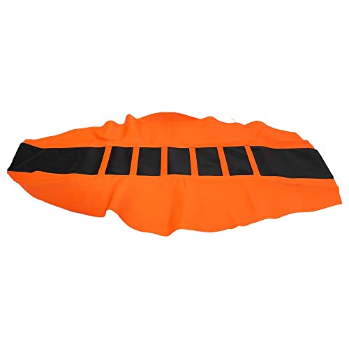 X AUTOHAUX Universal Motorcycle Pit Dirt Bike Faux Leather Soft Seat Cover Anti Slip Seat Cushion Orange Black - color: Orange