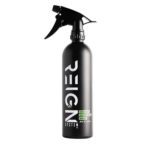 Ceramic Waterless Car Wash – 3-in-1 Wash, Shine & Ceramic Protection – No Hose Needed – Eco-Friendly Detailing Spray for Paint, Glass, Chrome & Wheels – Hydrophobic, Streak-Free Finish