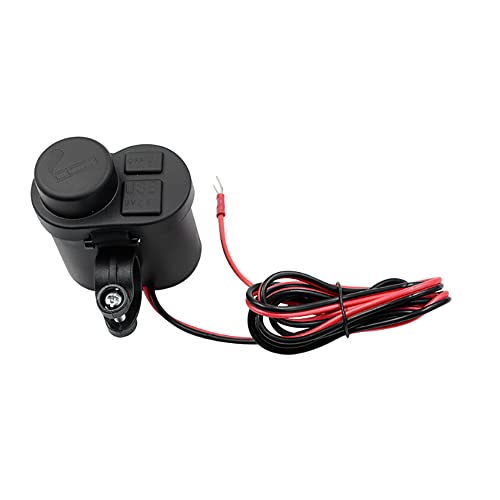 Motorcycle Cigarette Lighter with Switch Cigarette Butt Dual USB2.5A Waterproof Motorcycle Multi-function Charger