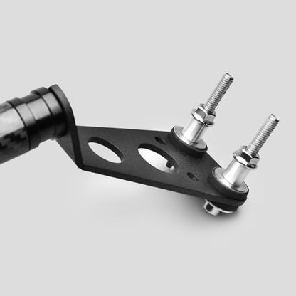 Motorcycle Phone Mount Carbon Fiber & Carbon Steel for Goldwing 1800 GL1800 2001-2017, Handlebar Navigation Mount with 22mm Crossbar Vibration Dampening Custom Accessory (Black)