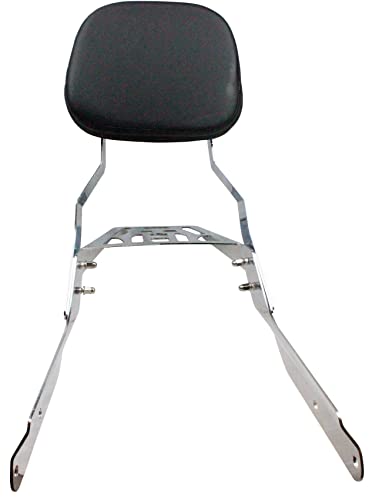 YHMOTO Passenger Sissybar Backrest with Luggage Rack Fits for Honda VTX 1300 1800 N/R/S Models 2002-2008 (Chrome) - size: Chrome