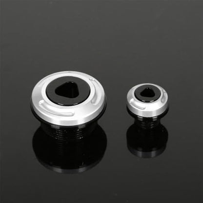 Monkey125 Engine Crankcase Cover Plugs Compatible with Monkey 125 GROM 125 CT125 DAX125 CNC Motorcycle Accessories Crankcase Hole Plug (Silver) - color: Silver3