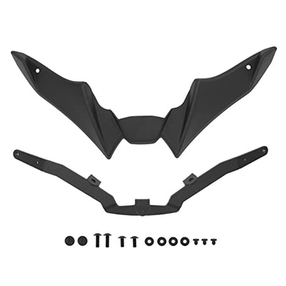 Aramox Front Beak Shockproof Motorcycle Aerodynamic Windshield Wing Cover Front Spoiler Winglet Aerodynamic Wing Kit Fit For MT?09 SP 2021 to 2023 (black) - color: black