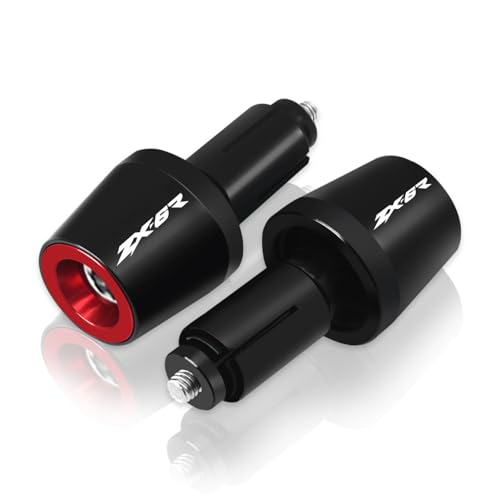 MFGZD ZX6R Motorcycle Bar End Plugs, CNC Aluminum Alloy Red Handlebar End Plugs Compatible With Kawasaki ZX-6R ZX6R Anti-collision And Anti-fall Plug Decoration Handlebar Plug - size: For ZX6R Red