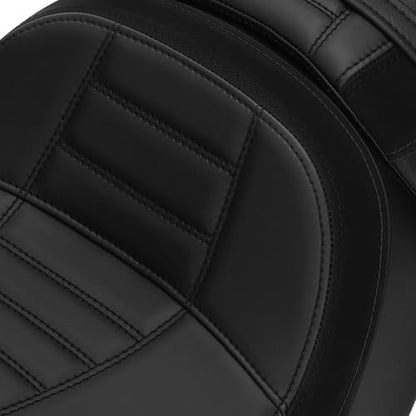 C.C. RIDER Low-Profile Rider&Passenger Seat Fit for Harley Touring 2023-2025 CVO Street Glide FLHXSE CVO Road Glide FLTRXSE 2024-2025 Street Glide FLHX Road Glide FLTRX FLTRXSTSE - size: 01# Black
