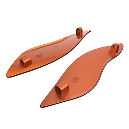 Advanblack Amber Whisky Side Wings Air Deflectors, Fairing Side Wing Windshield, Fairing Side Shield, Adjustable Wind Deflectors, Compatible for Harley Touring Street Electra Glide 2014-2023 - color: Amber Whisky