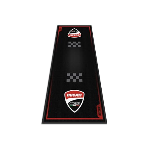 SIXTEN Motorcycle Mat for Ducati 94.5 x 37.4 in - Environmental Garage & Paddock - Washable, Oil-Absorbing & Eco-Friendly - XL Protective Mat for Dirt Bike, Enduro & Motocross (Racer) - color: Racer